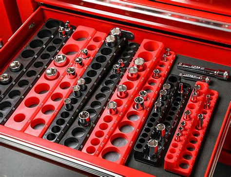 tool box with socket organizer